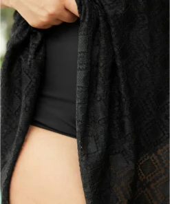 Contrast Lace Ruffle Hem Surplice Neck Swim Dress -Clothing Shop 319024761 kz 10b5913d a09a 4e07 84bd 533482d244e6