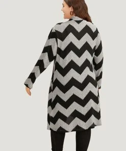 Geometric Pocket Patchwork Maxi Kimono 10 Geometric Pocket Patchwork Maxi Kimono -Clothing Shop 319661586 vc