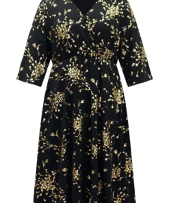 Floral Glitter Pocket Gathered Detail Dress 13 Floral Glitter Pocket Gathered Detail Dress -Clothing Shop 320230513 eu