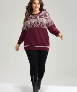 Supersoft Essentials Christmas Graphic Elastic Cuffs Cardigan -Clothing Shop 321780385 lj