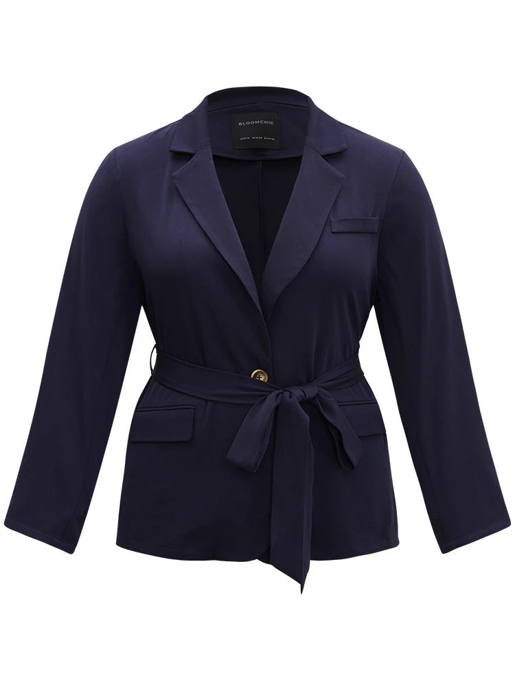 Anti-Wrinkle Button Through Belted Blazer 11 Anti-Wrinkle Button Through Belted Blazer - Image 9