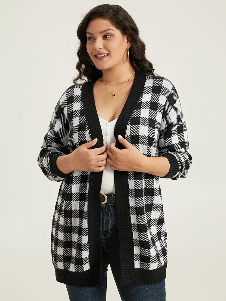Supersoft Essentials Plaid Elastic Cuffs Cardigan 3 Supersoft Essentials Plaid Elastic Cuffs Cardigan