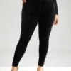 Velvet Rhinestone High Rise Skinny Leggings -Clothing Shop 329024495 ij