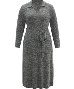 Solid Pocket Elastic Waist Ties Split Hem Dress 25 Solid Pocket Elastic Waist Ties Split Hem Dress -Clothing Shop 331491570 wg