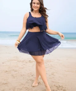 Plain Mesh Ruffle Tiered Swim Skirt 28 Plain Mesh Ruffle Tiered Swim Skirt -Clothing Shop 332939205 xg