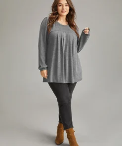 Plain Heather Plicated Detail T-shirt 40 Plain Heather Plicated Detail T-shirt -Clothing Shop 333995796 mj 6c11c399 f6cb 4892 879a d33de439b8df