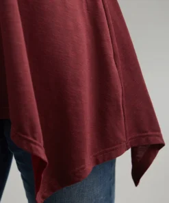 Solid Crochet Lace Mesh Hanky Hem T-shirt 13 Solid Crochet Lace Mesh Hanky Hem T-shirt -Clothing Shop 335399025 yg f40dcad1 b758 49bb a7a8 3208d80d67f4