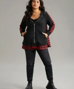 Plaid Patchwork Zipper Hooded Asymmetrical Hem Jacket 12 Plaid Patchwork Zipper Hooded Asymmetrical Hem Jacket -Clothing Shop 33570305 mr 9817c604 4763 4a0f 8a20 a718452249e3