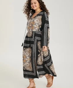 Bandana Print Split Side Tassels Ties Dress -Clothing Shop 337318190 dg c4299744 2d9d 49b5 9d4f 81b28e12b879