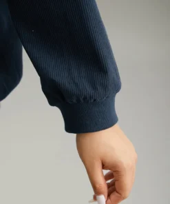 Corduroy Geo Embroidered Zipper Fly Jacket -Clothing Shop 337331990 xk