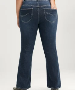 Bootcut Very Stretchy High Rise Dark Wash Jeans -Clothing Shop 338104763 st