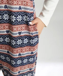 Snowflake Graphic Pocket Overall Cami Jumpsuit -Clothing Shop 338251149 om