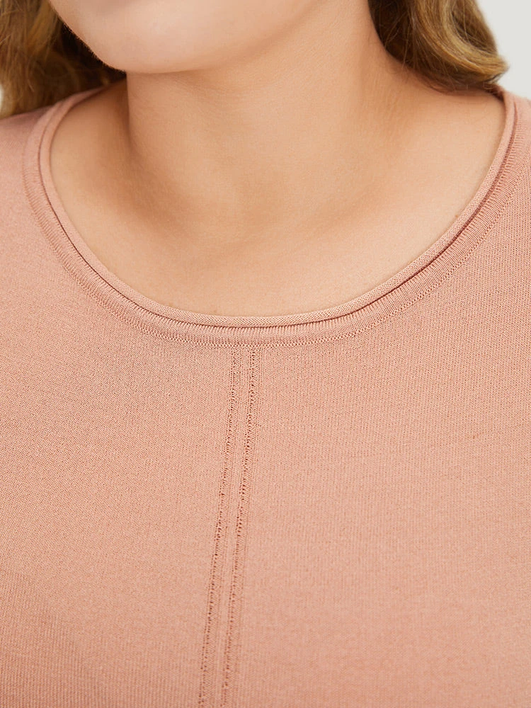 Solid Patched Pocket Split Side High Low Hem Pullover 8 Solid Patched Pocket Split Side High Low Hem Pullover - Image 6