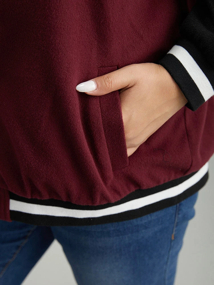 Contrast Trim Pocket Button Fly Bomber Jacket 8 Contrast Trim Pocket Button Fly Bomber Jacket - Image 6