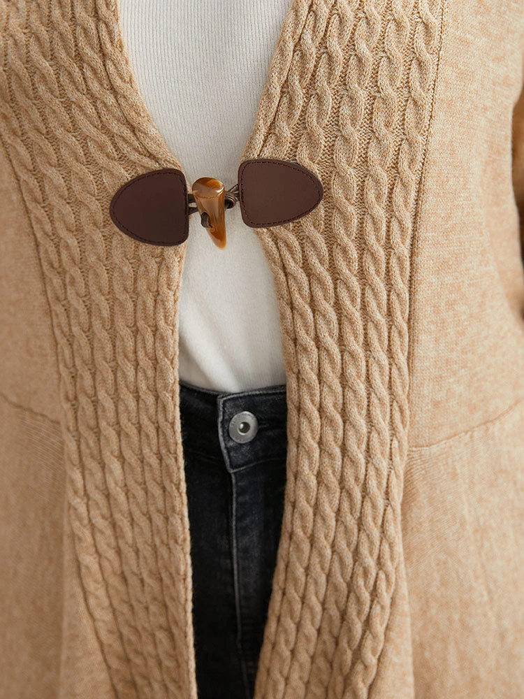 Supersoft Essentials Textured Asymmetrical Duffle Button Cardigan 8 Supersoft Essentials Textured Asymmetrical Duffle Button Cardigan - Image 6