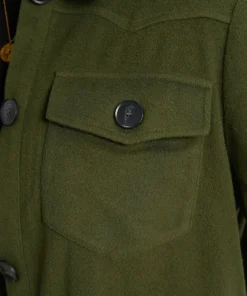 Plain Pocket Button Up Shacket -Clothing Shop 340893552 to