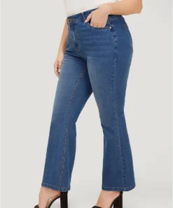 Flare Leg Very Stretchy Medium Wash Jeans -Clothing Shop 341066985 yr