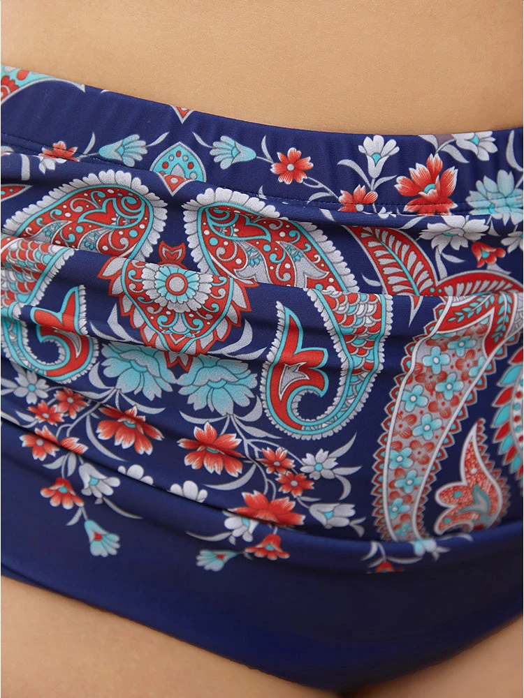 Paisley Print Ruched Front Swim Bottom 10 Paisley Print Ruched Front Swim Bottom - Image 8