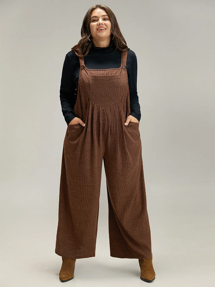 Solid Pocket Pleated Adjustable Straps Jumpsuit 4 Solid Pocket Pleated Adjustable Straps Jumpsuit - Image 2