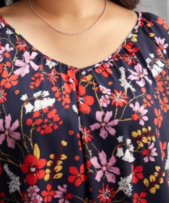 Floral Print Gathered Lantern Sleeve Blouse 17 Floral Print Gathered Lantern Sleeve Blouse -Clothing Shop 341422796 pr