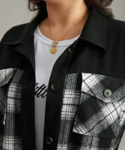 Plaid Patchwork Patched Pocket Button Through Shacket -Clothing Shop 341741439 ss c2b99748 1afc 4573 99bd 0dadba99543a