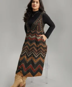 Bandana Print Pocket Sleeveless Dress -Clothing Shop 341858025 fo