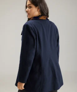 Plaid Patchwork Lapel Collar Zipper Coat -Clothing Shop 344310692 yq a6ec72bb 9892 4a2a a223 970b03501bf9