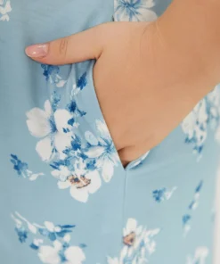 Floral Print Pocket Guipure Lace Sleep Tank Dress -Clothing Shop 346487585 ch