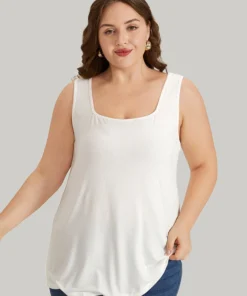 Supersoft Essentials Plain Square Neck Skinny Tank Top