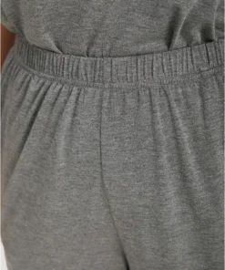 Solid Pocket Elastic Waist Sleep Pants -Clothing Shop 346995200 fp