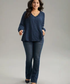 Plisse Eyelet Lace Elastic Cuffs Blouse -Clothing Shop 348691258 uc aabe2fa8 88df 45ea bf36 58c3cbdbb6e6