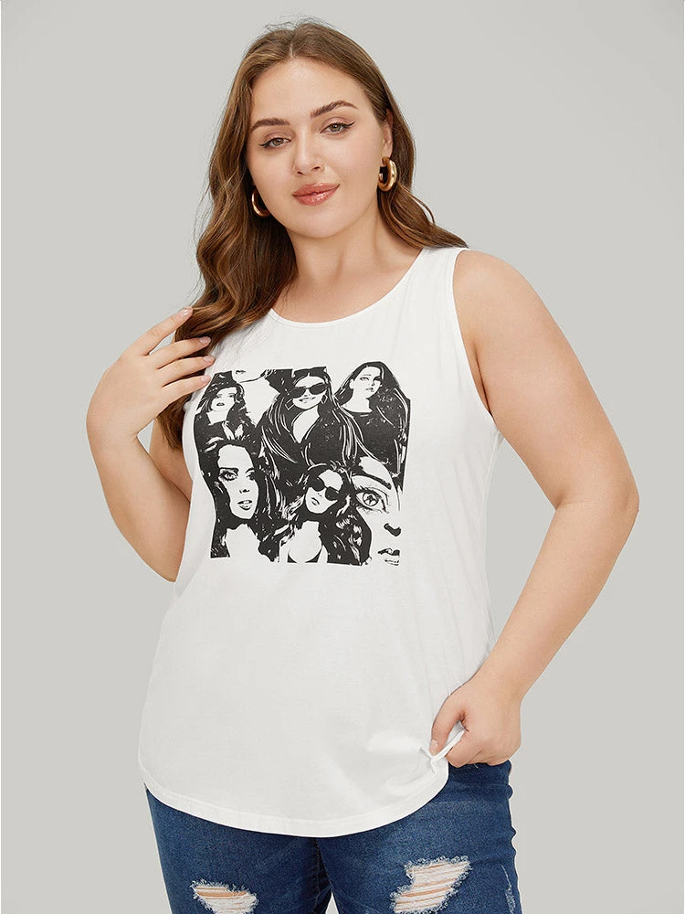 Figure Print Sleeveless Tank Top 6 Figure Print Sleeveless Tank Top - Image 4