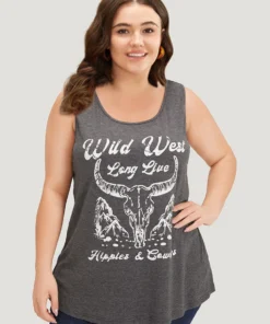 Western Country Graphic Crew Neck Tank Top 13 Western Country Graphic Crew Neck Tank Top -Clothing Shop 351625323 hl