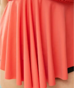 Solid Asymmetrical Hem A Line Tankini Top -Clothing Shop 352630980 dj