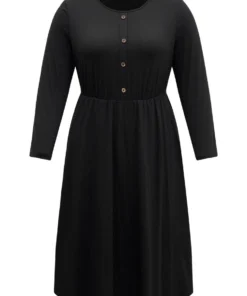 Supersoft Essentials Solid Button Detail Dress -Clothing Shop 354995796 zo 9fe90ec3 d578 4443 817d c5efdf500e7c