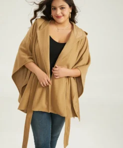 Solid Hooded Belted Batwing Sleeve Jacket 17 Solid Hooded Belted Batwing Sleeve Jacket -Clothing Shop 35768311 uc 02828454 d7e4 4729 b15c 3cc51e3046c1