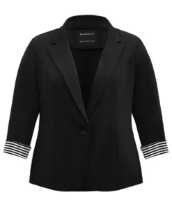 Suit Collar Striped Patchwork Blazer 19 Suit Collar Striped Patchwork Blazer -Clothing Shop 358491920 ra