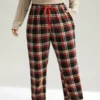 Plaid Elastic Waist Pocket Drawstring Sleep Bottoms 2 Plaid Elastic Waist Pocket Drawstring Sleep Bottoms -Clothing Shop 360420357 tp
