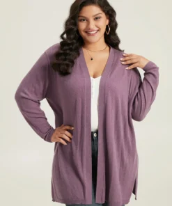 Supersoft Essentials Split Hem Open Front Cardigan