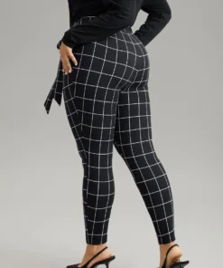 Plaid Elastic Waist Ties Bodycon Pants 11 Plaid Elastic Waist Ties Bodycon Pants -Clothing Shop 363690431 ny