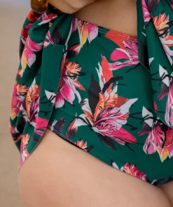 Floral Print A Line Round Neck Ruffle Hem Swim Dress -Clothing Shop 363690839 ra e0333496 5471 43df 946a 68141324d566