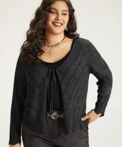 Supersoft Essentials Halloween Plain Hollow Out Ties Open Front Cardigan -Clothing Shop 364929991 vy ee8bb984 09a6 4f61 a02d e22df072e36e