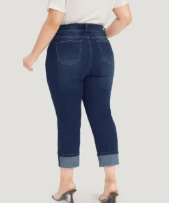 Roll Hem High Rise Pocket Very Stretchy Jeans -Clothing Shop 365006827 ne 557d7b32 04b1 4143 8a9f 274de14196e6