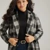 Plaid Pocket Button Through Blazer 1 Plaid Pocket Button Through Blazer -Clothing Shop 367263623 vt
