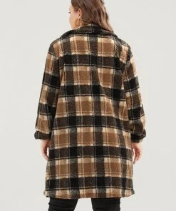 Plaid Flap Pocket Button Up Teddy Coat 14 Plaid Flap Pocket Button Up Teddy Coat -Clothing Shop 36982483 is 503deeaa 0a94 4afe 828c 8013c2cea160