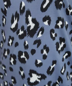 Leopard Print V Neck Sleep Top -Clothing Shop 373995558 ru