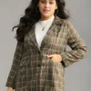 Plaid Flap Pocket Button Through Blazer -Clothing Shop 375956838 uz dd11bfa7 17e5 45e0 893f 47622240d152