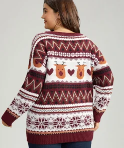 Christmas Geometric Round Neck Pullover -Clothing Shop 376886025 td c45172aa 15c4 4991 913a d1986988f70b