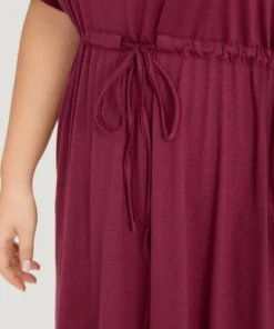 Supersoft Essentials Plain Pocket Curved Hem Drawstring V Neck Dress -Clothing Shop 378247221 yz fd5ddde4 f3f2 4375 bab2 442c556a3fb9