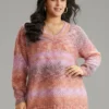 Ombre Heather V Neck Pullover 2 Ombre Heather V Neck Pullover -Clothing Shop 378771642 jh